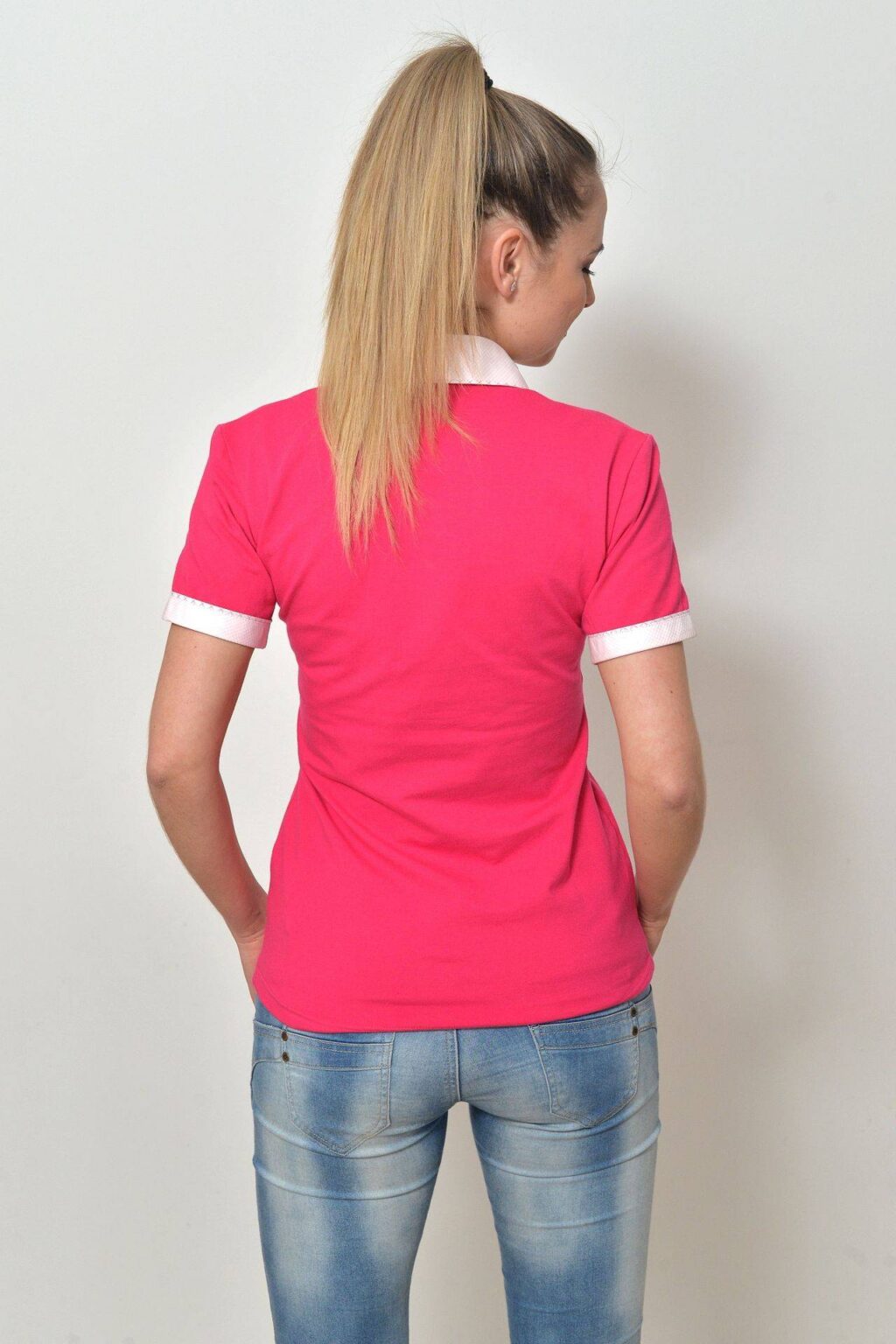 Dámská polokošile tm.růžová