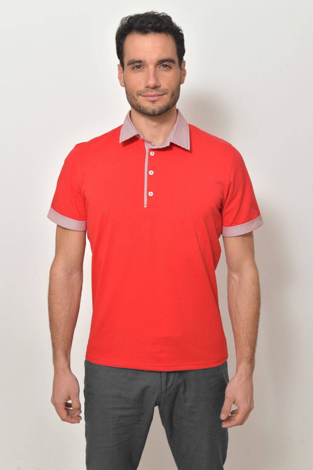 Pánská polokošile červená