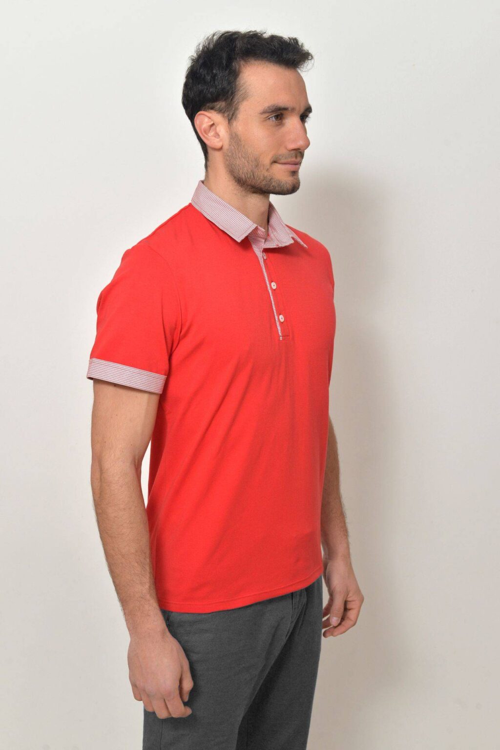 Pánská polokošile červená