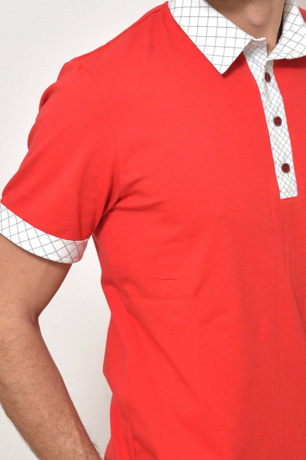Pánská polokošile červená