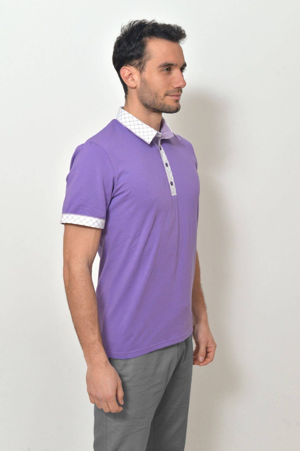 Pánská polokošile světle fialová