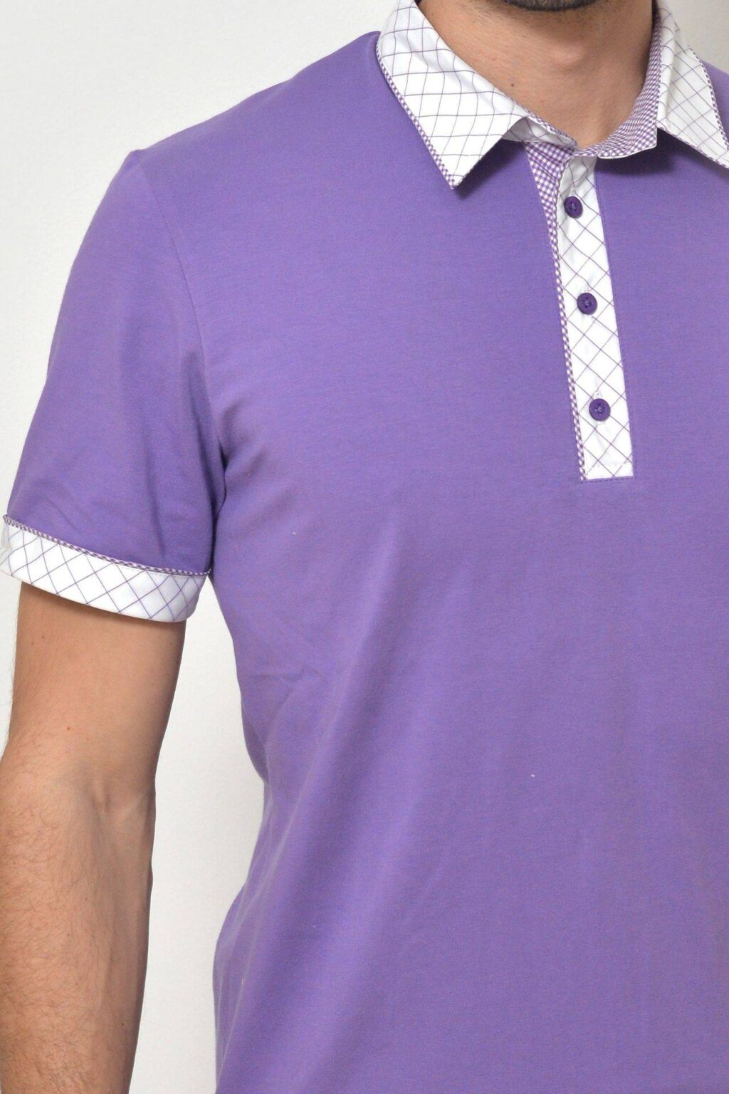 Pánská polokošile světle fialová