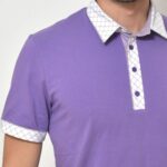 Pánská polokošile světle fialová