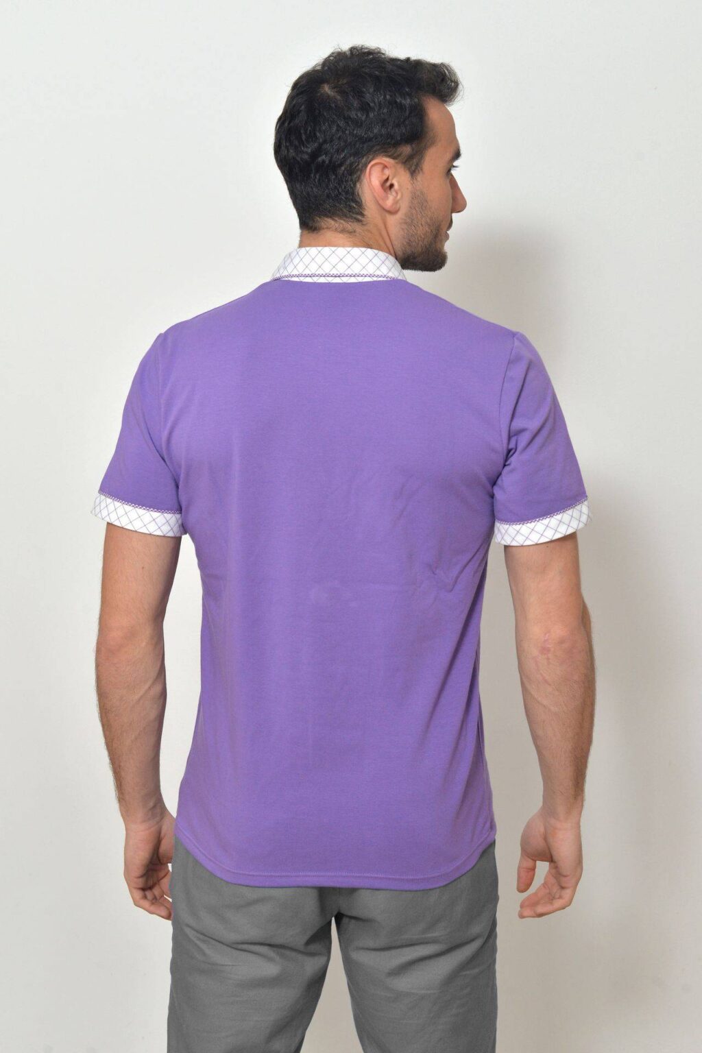 Pánská polokošile světle fialová