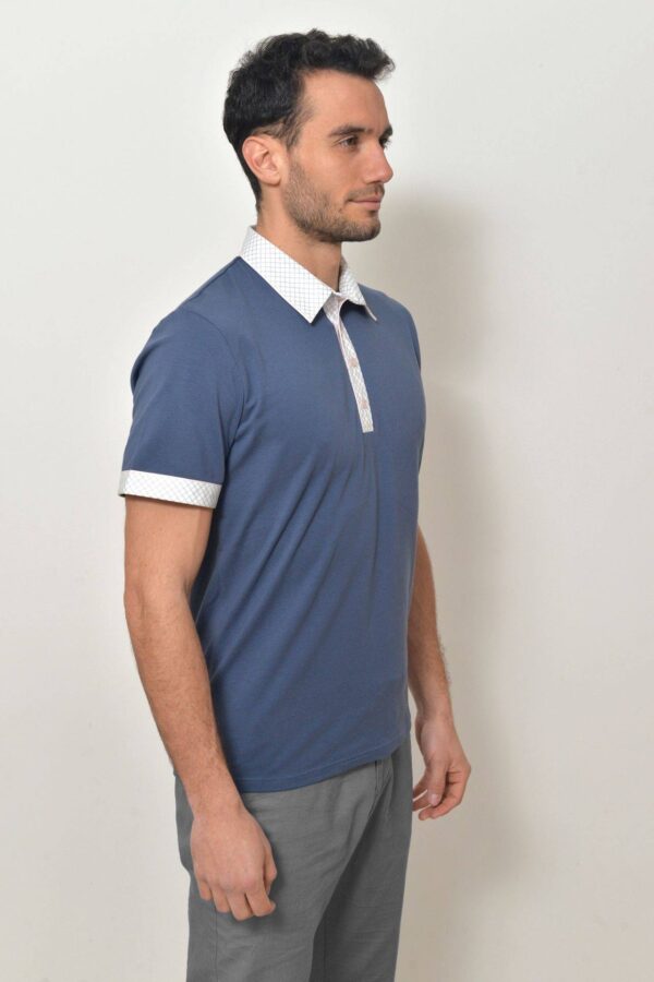 Pánská polokošile tmavě modrošedá