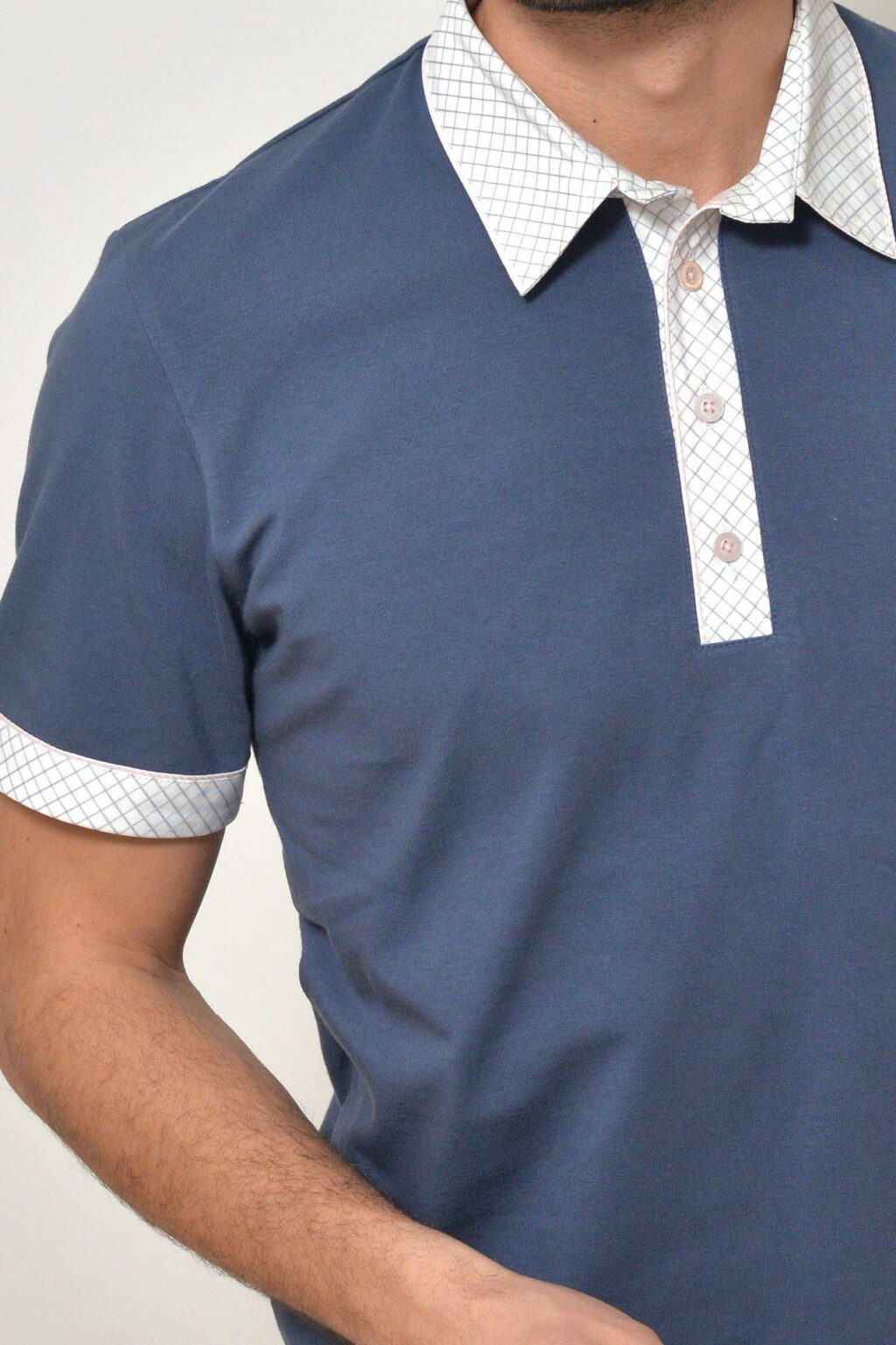 Pánská polokošile tmavě modrošedá