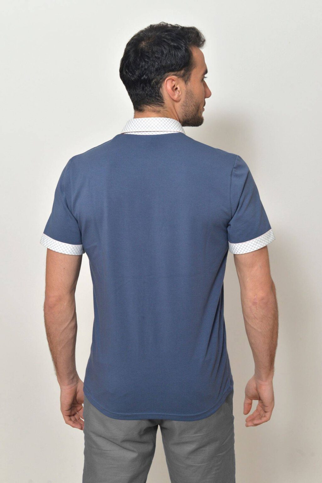 Pánská polokošile tmavě modrošedá