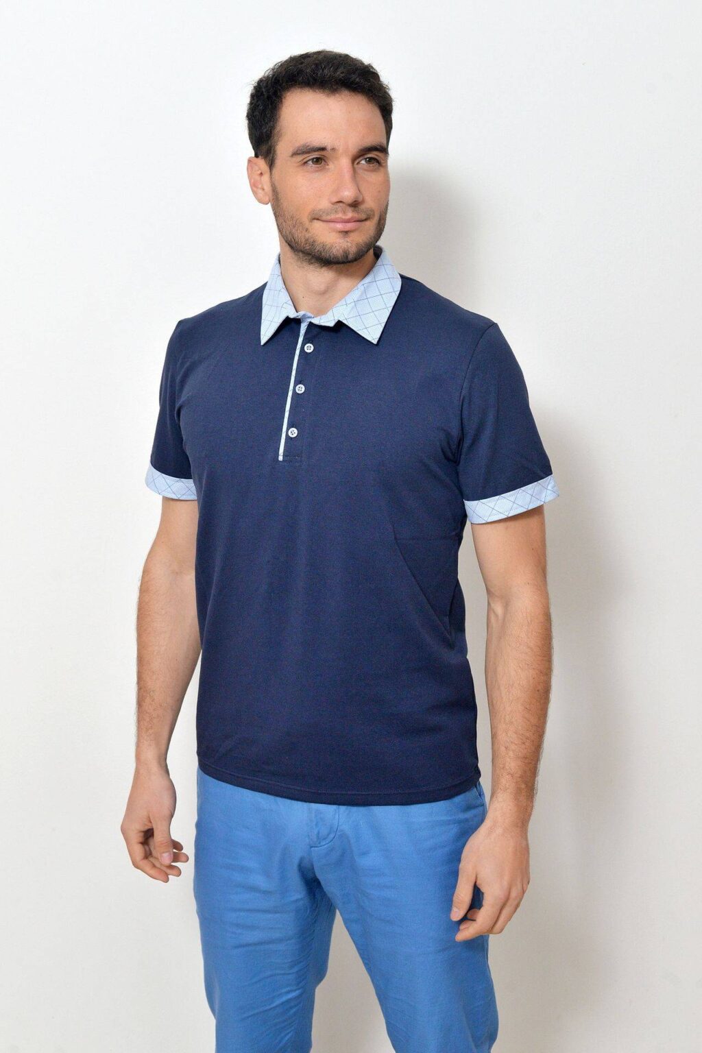 Pánská polokošile tmavě modrá