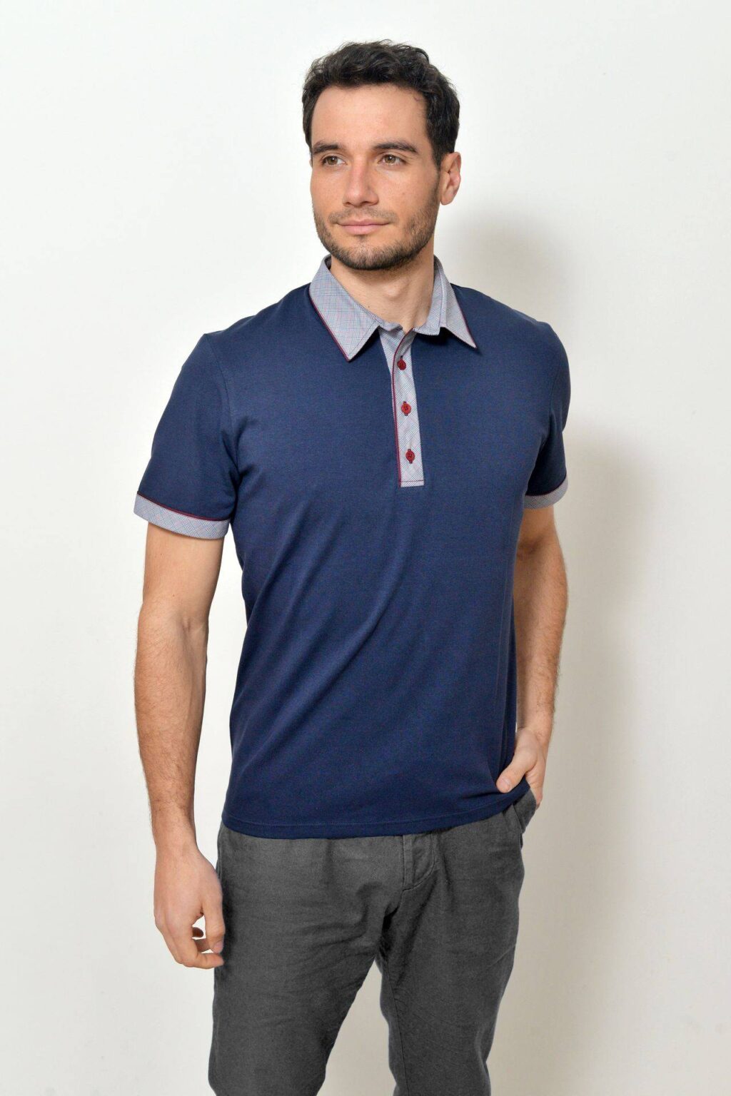 Pánská polokošile tmavě modrá