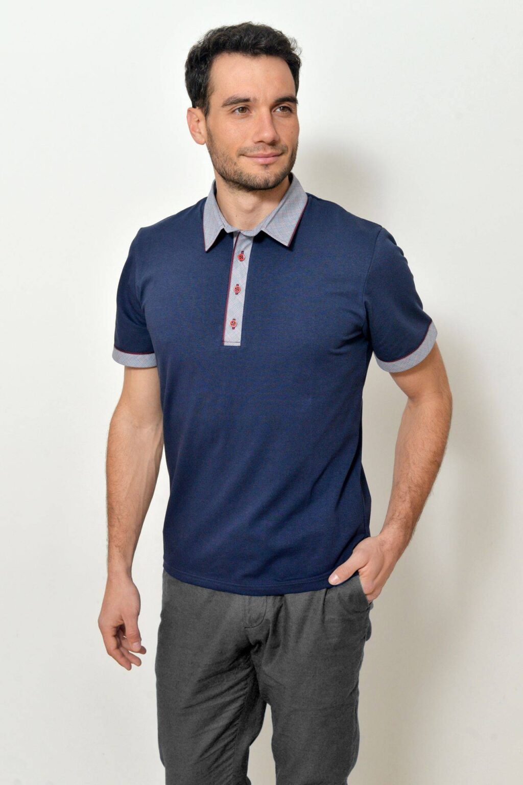 Pánská polokošile tmavě modrá