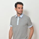 Pánská polokošile světle šedá