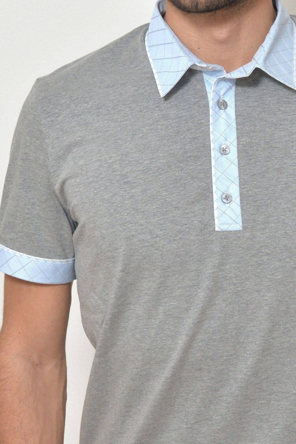 Pánská polokošile světle šedá