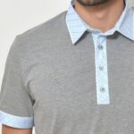 Pánská polokošile světle šedá