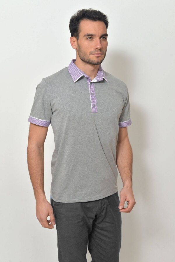 Pánská polokošile světle šedá