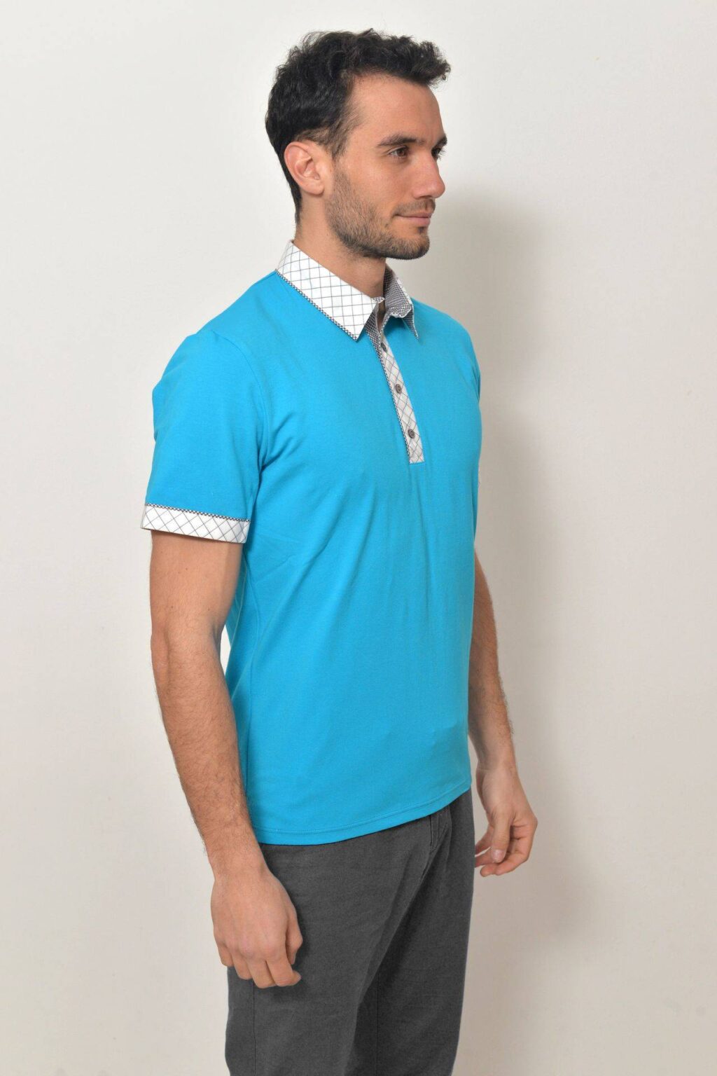 Pánská polokošile tyrkysová