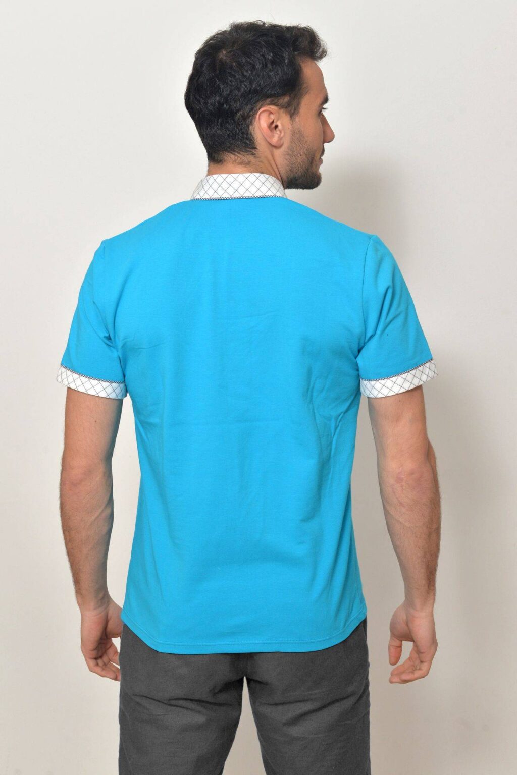 Pánská polokošile tyrkysová