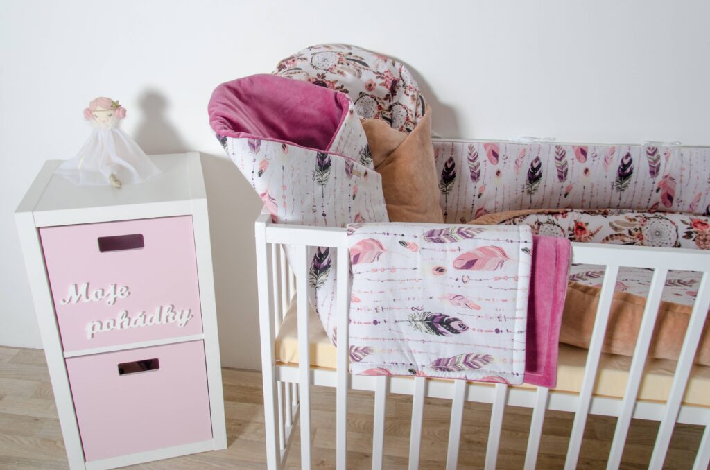 Oboustranné hnízdečko a rychlozavinovačka - vzor lapače snů, béžový samet