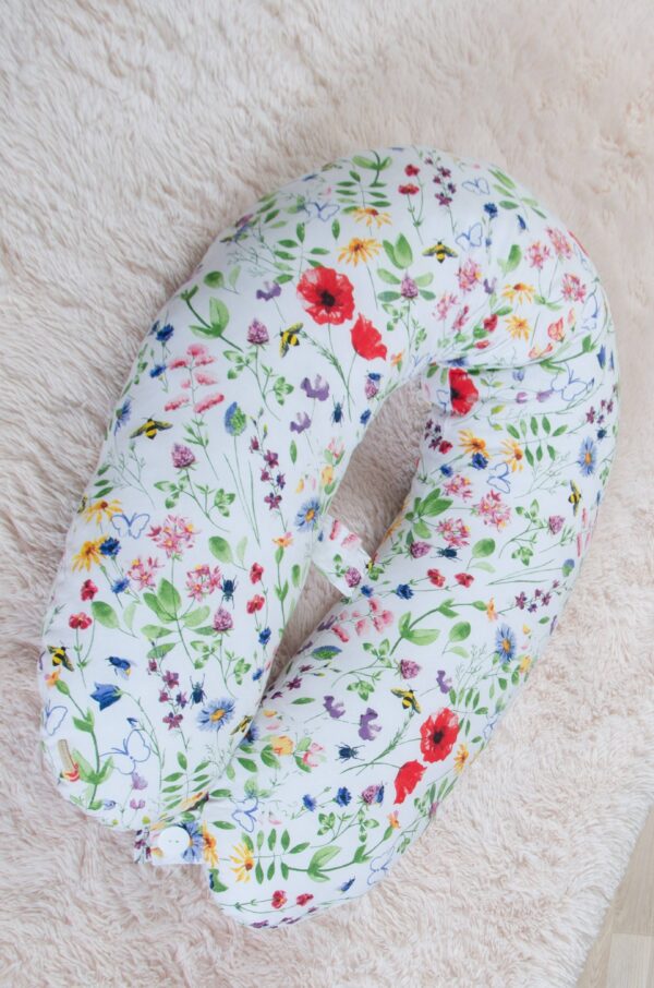 Multifunkční kojící polštář - vzor louka