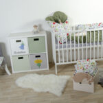 Základní set – vzor louka, olivový samet