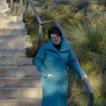 Zimní tyrkysový softhellový oversize kabát na patenty