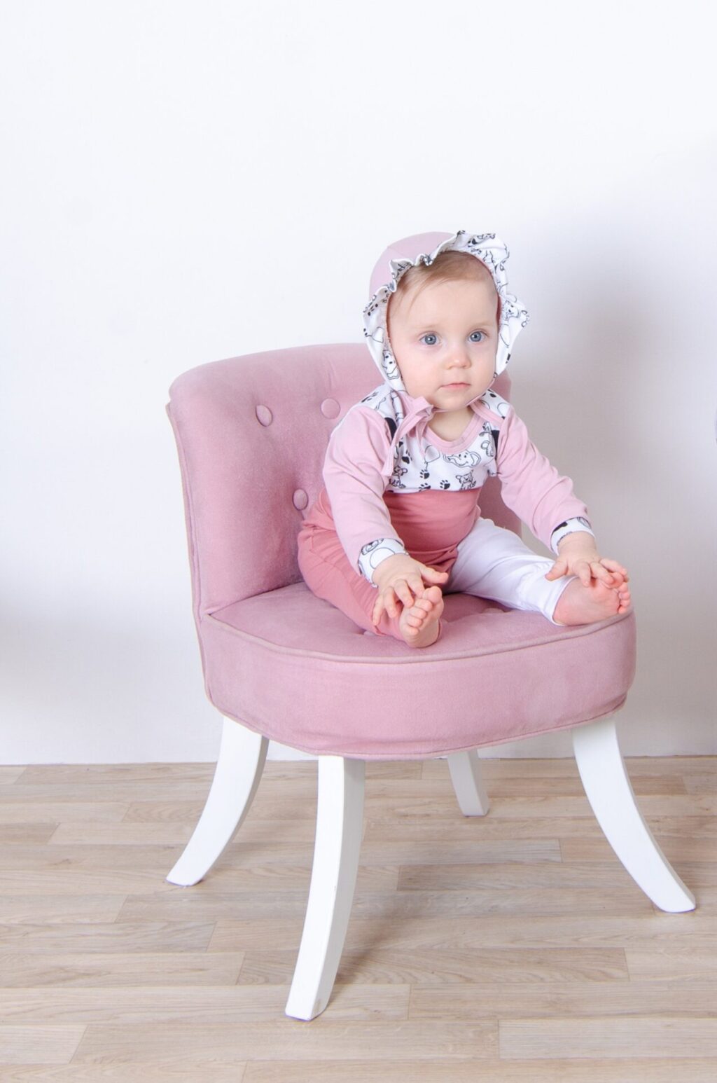 Set body s dlouhým rukávem, baggy, čepička a mikina na zip s kapucí z bambusu